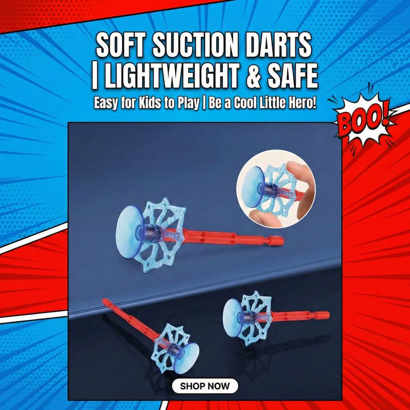 Spider Web Wrist Launcher Toy with Soft Suction Cup Darts