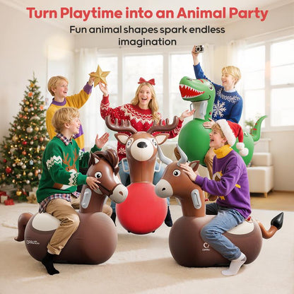Inflatable Bouncy Bull Ride On Toy with Pump