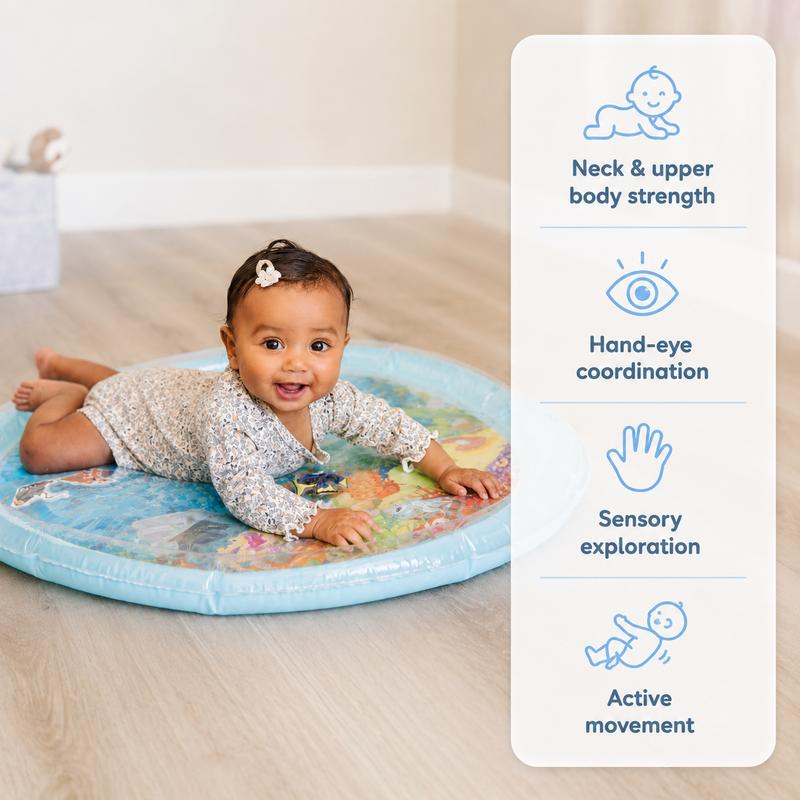 Baby Light Up Tummy Time Water Play Mat