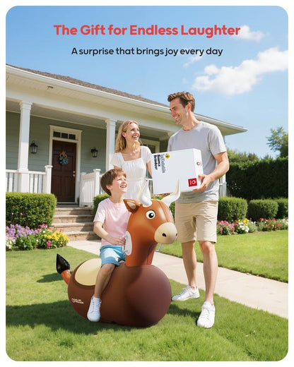 Inflatable Bouncy Bull Ride On Toy with Pump