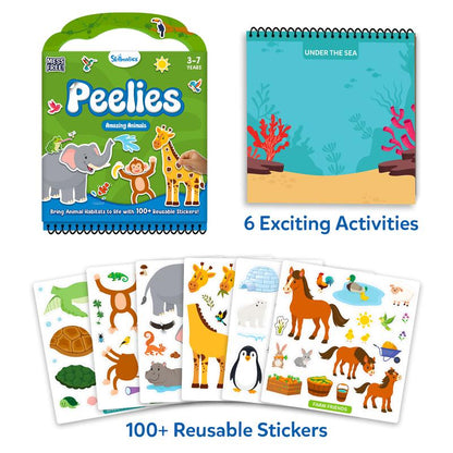 Reusable Sticker Activity Book with 100+ Stickers