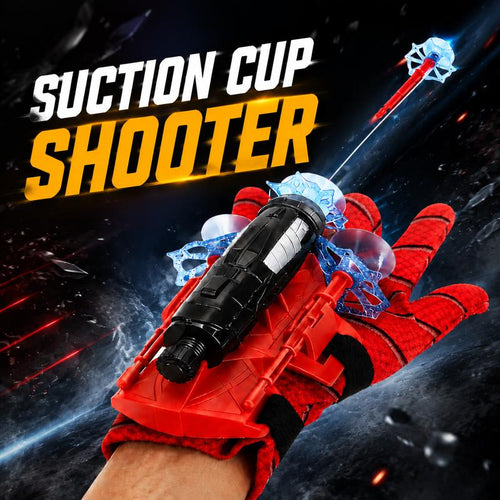 Spider Web Wrist Launcher Toy with Soft Suction Cup Darts