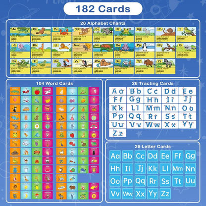 Alphabet Learning Wall Chart and Flash Cards Set