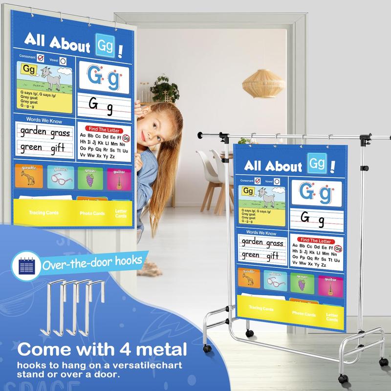 Alphabet Learning Wall Chart and Flash Cards Set