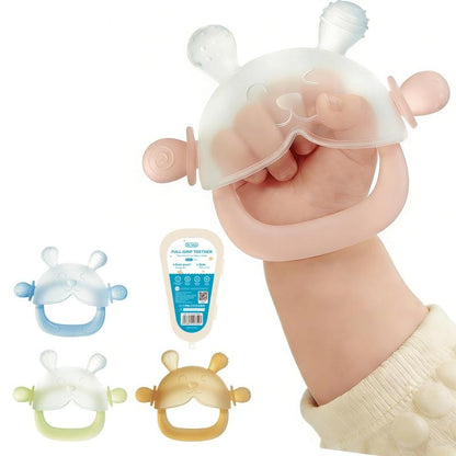 Bunny Baby Teether Mitten with Anti Fall Wristband