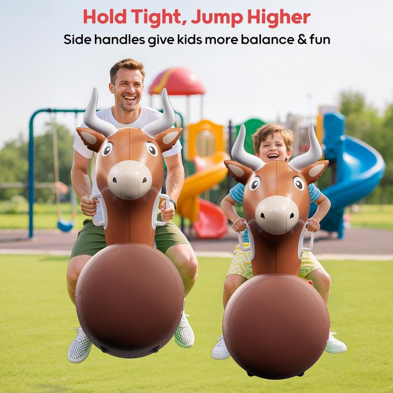 Inflatable Bouncy Bull Ride On Toy with Pump