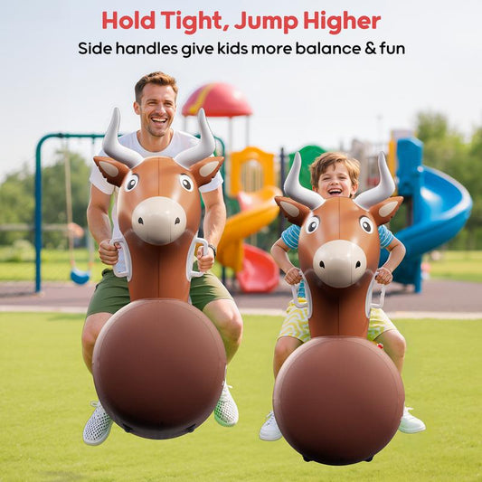 Inflatable Bouncy Bull Ride On Toy with Pump